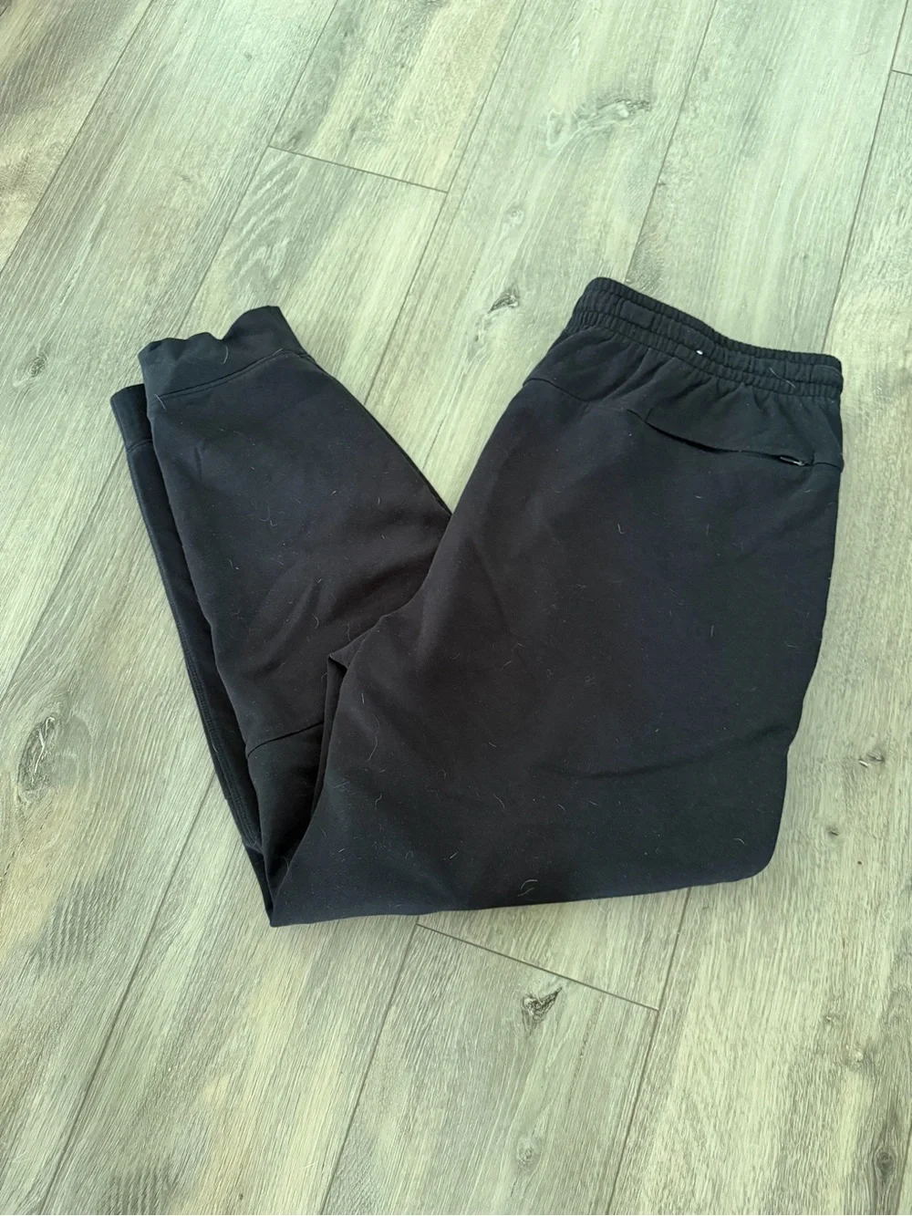 Men's Black Fleece Joggers with Elastic Waistband